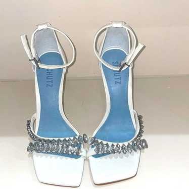 Shutz Lindsey Nappa Rhinestone Heels NEW Size 8 - image 1