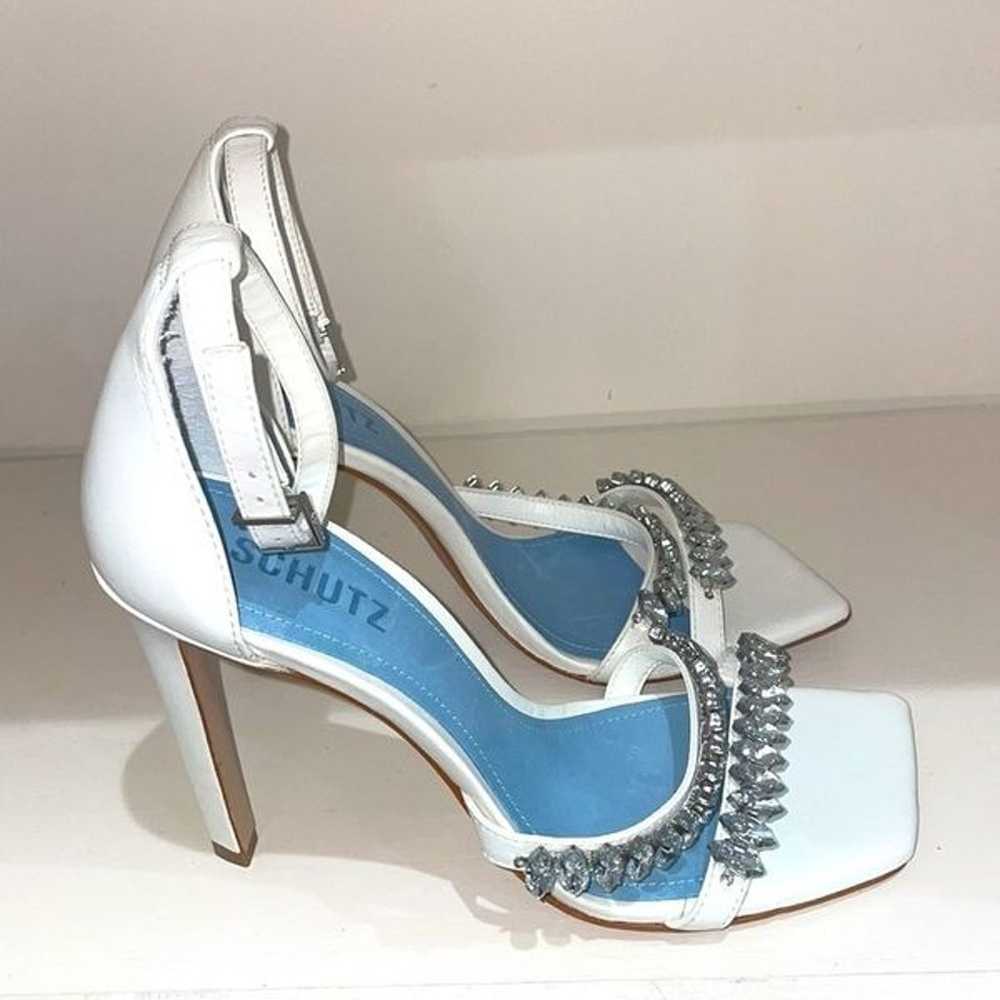 Shutz Lindsey Nappa Rhinestone Heels NEW Size 8 - image 2