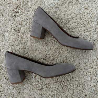 Margaux The Heel Gray Suede Block Heels Size 36N