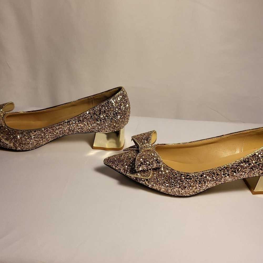 Pumps Party Elegant Glitter Bowtie Shoes - image 4