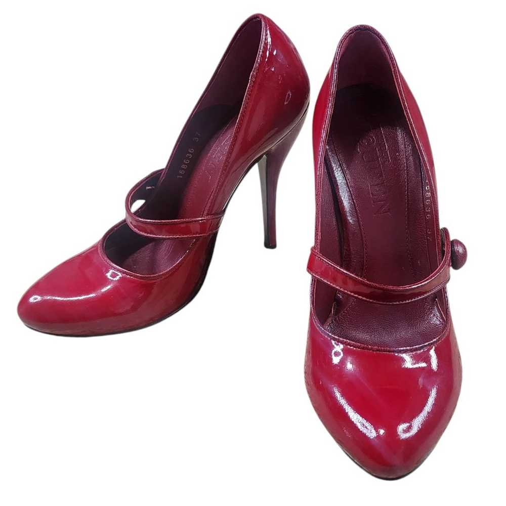 Alexander Mqueen Mary Jane Red Leather Heels - image 2