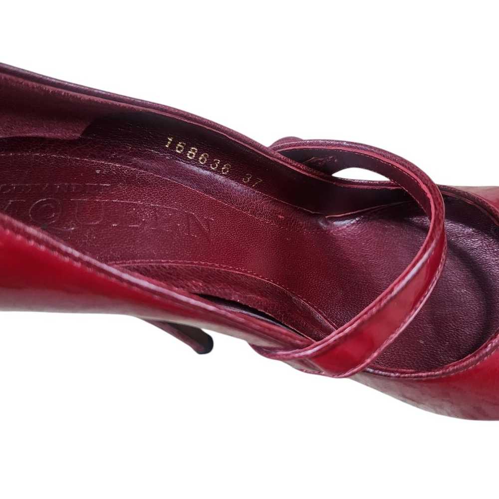 Alexander Mqueen Mary Jane Red Leather Heels - image 8