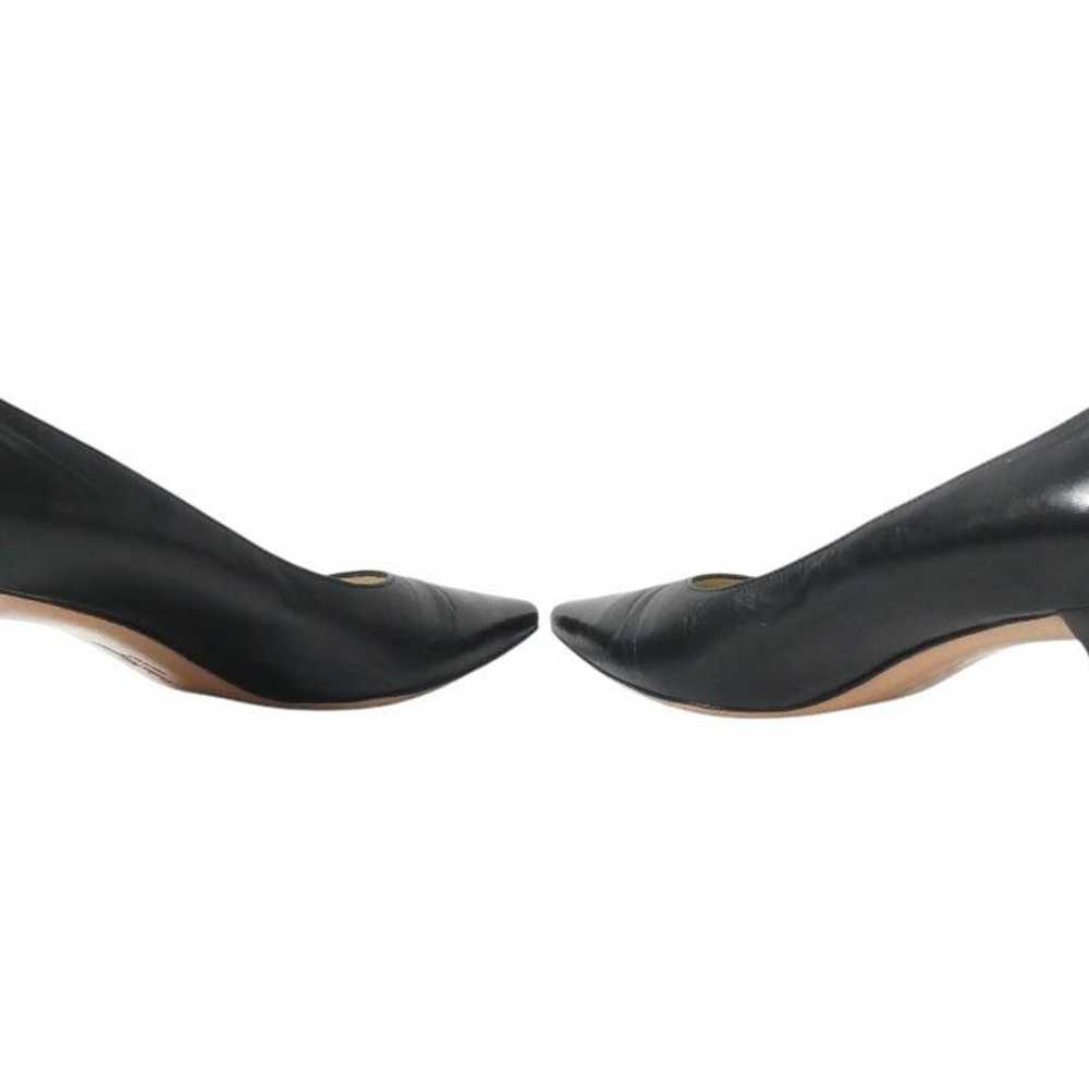 Salvatore Ferragamo Leather Pointed-Toe Mid-Heel … - image 7