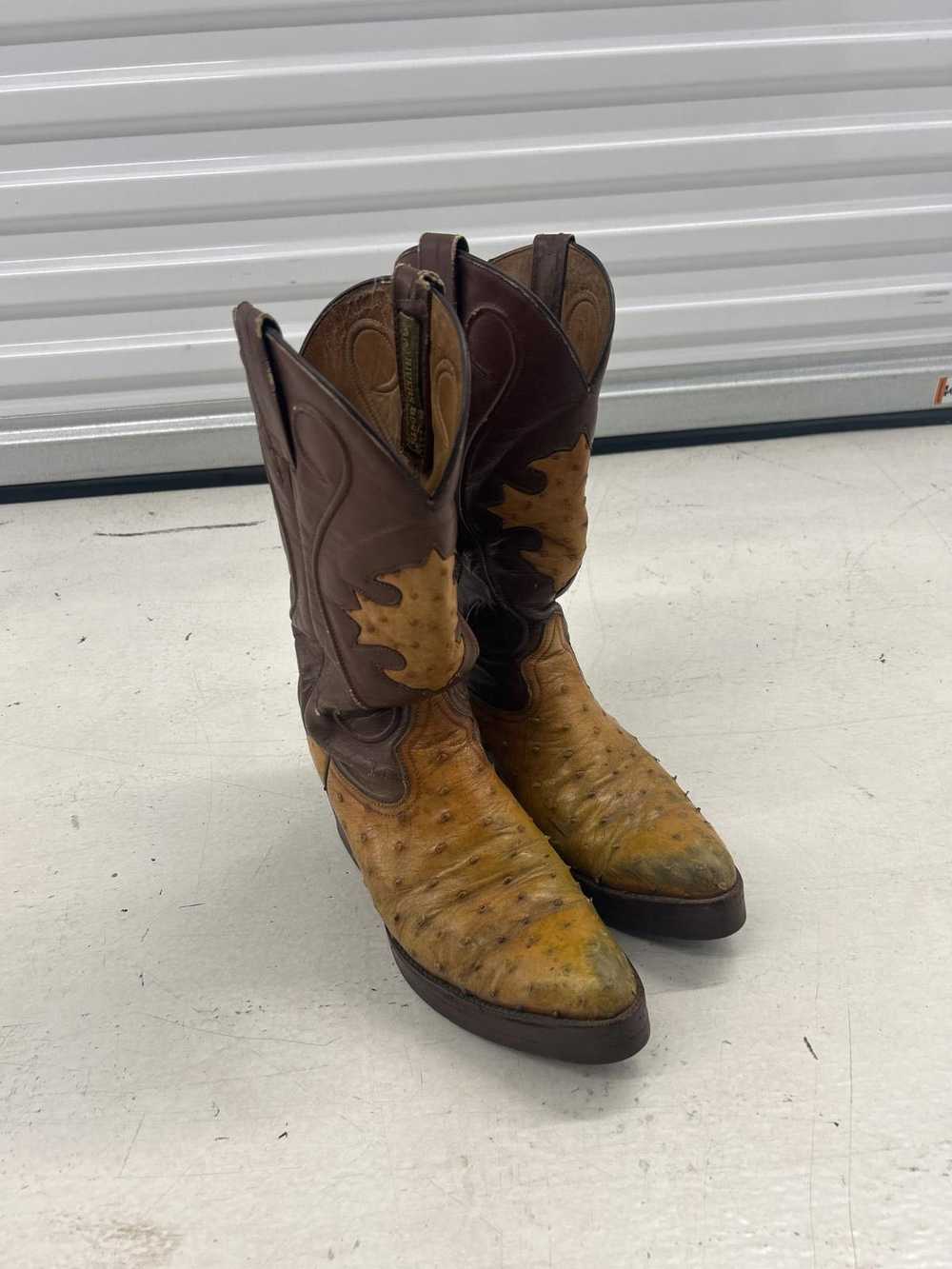 Designer Vintage Cowboy Boots - Unique Yellow & B… - image 2