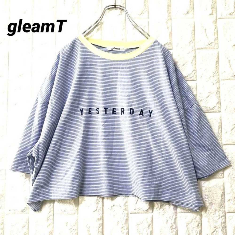 Vintage gleam T-shirt, mini length T-shirt, cut-a… - image 1