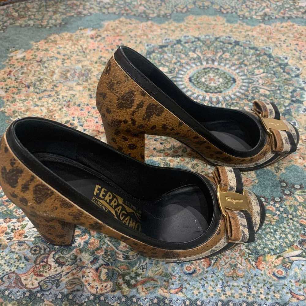 Ferragamo Leopard Print High Heels - image 3