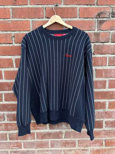 Supreme Navy striped supreme crew neck