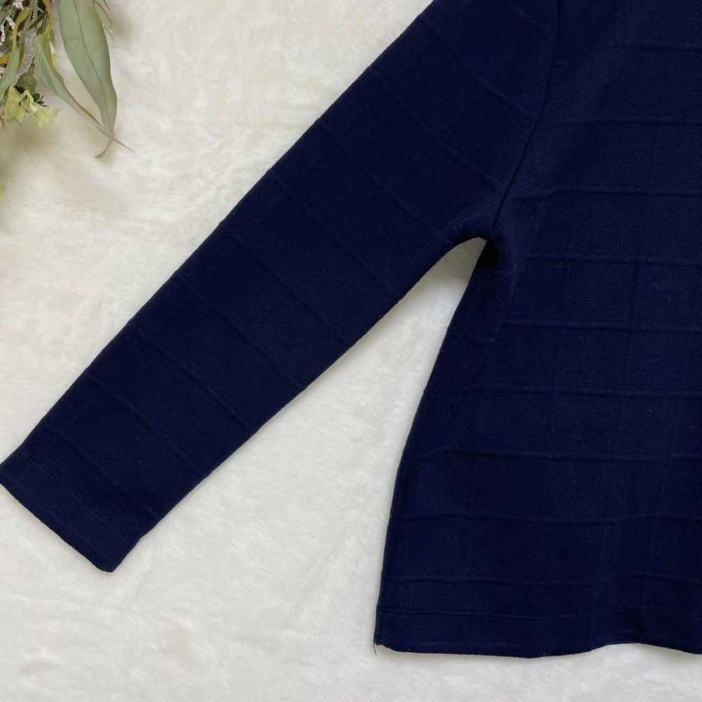 a299⁺【HK Works London】Navy Check Pattern Long Sle… - image 8