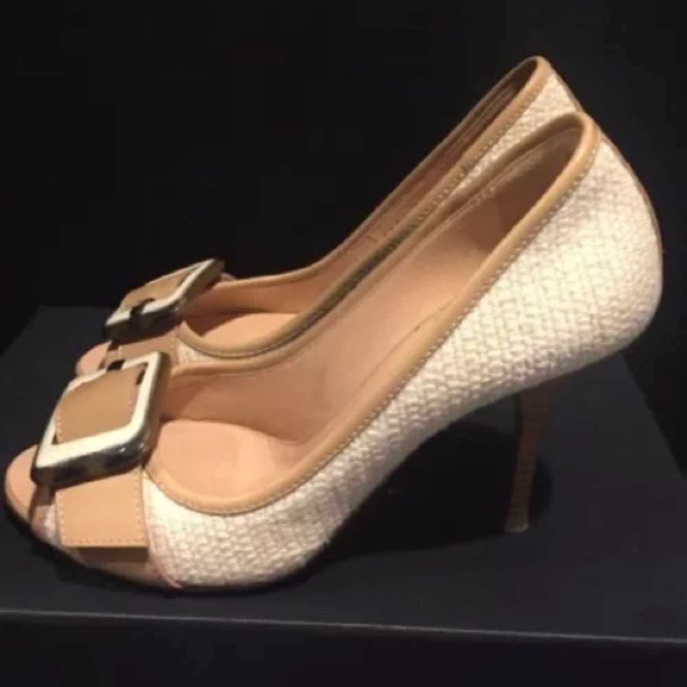 Giuseppe Zanotti Taz Telesand Buckle Pump Natural… - image 2