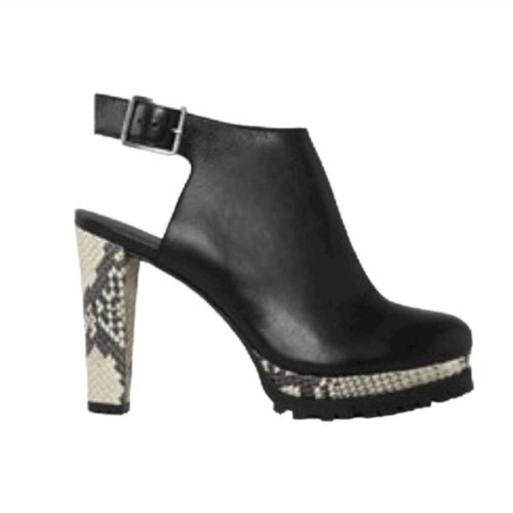 NWOB AllSaints Slingback Sarris snakeskin booties… - image 1