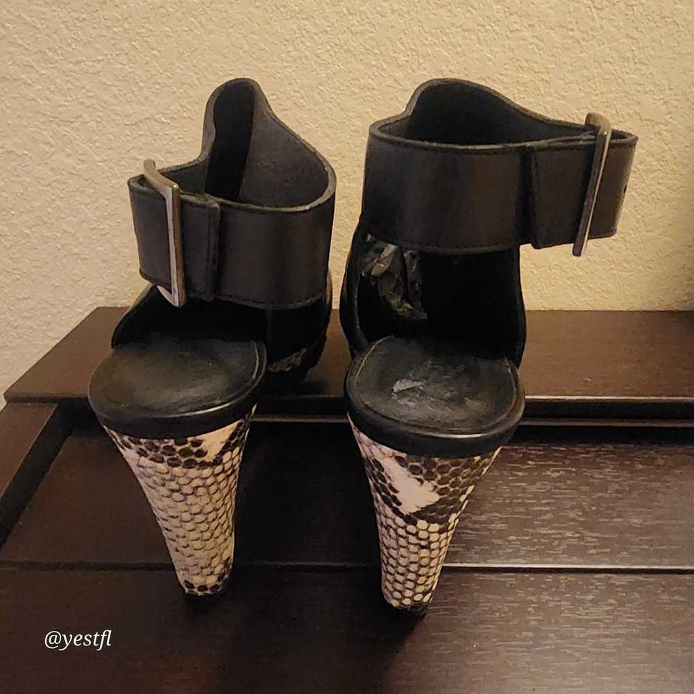 NWOB AllSaints Slingback Sarris snakeskin booties… - image 4