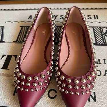 RED VALENTINO Ball Studs Flat Pumps Leather Excel… - image 1