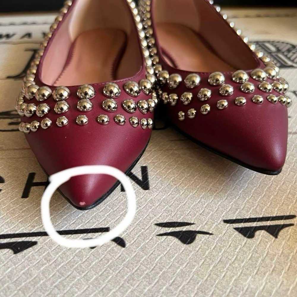 RED VALENTINO Ball Studs Flat Pumps Leather Excel… - image 6