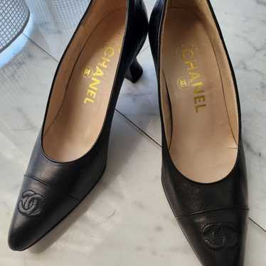 Chanel pumps size 36 black 23.0 heel - image 1