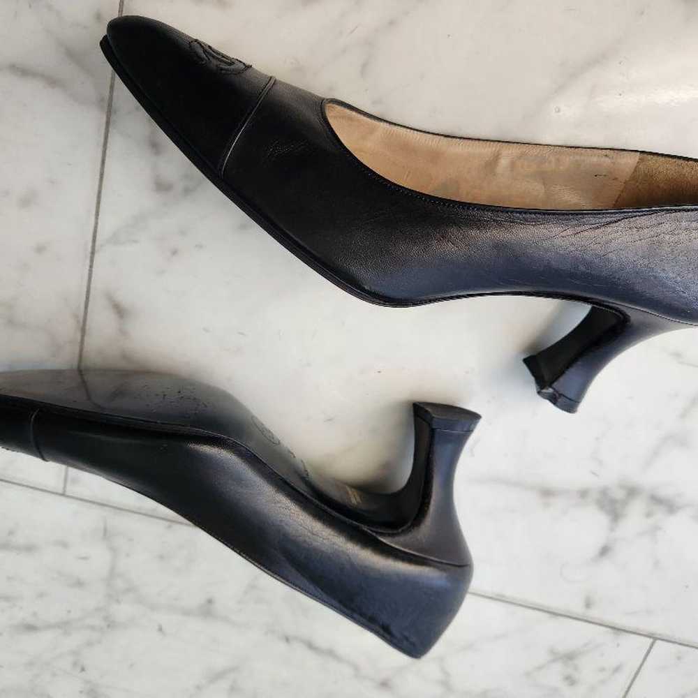 Chanel pumps size 36 black 23.0 heel - image 7