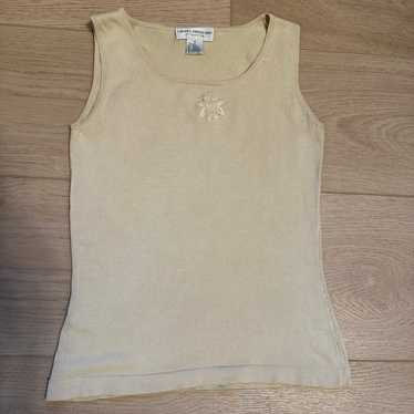 Vintage Gruppo Americano cream tank silk blend siz