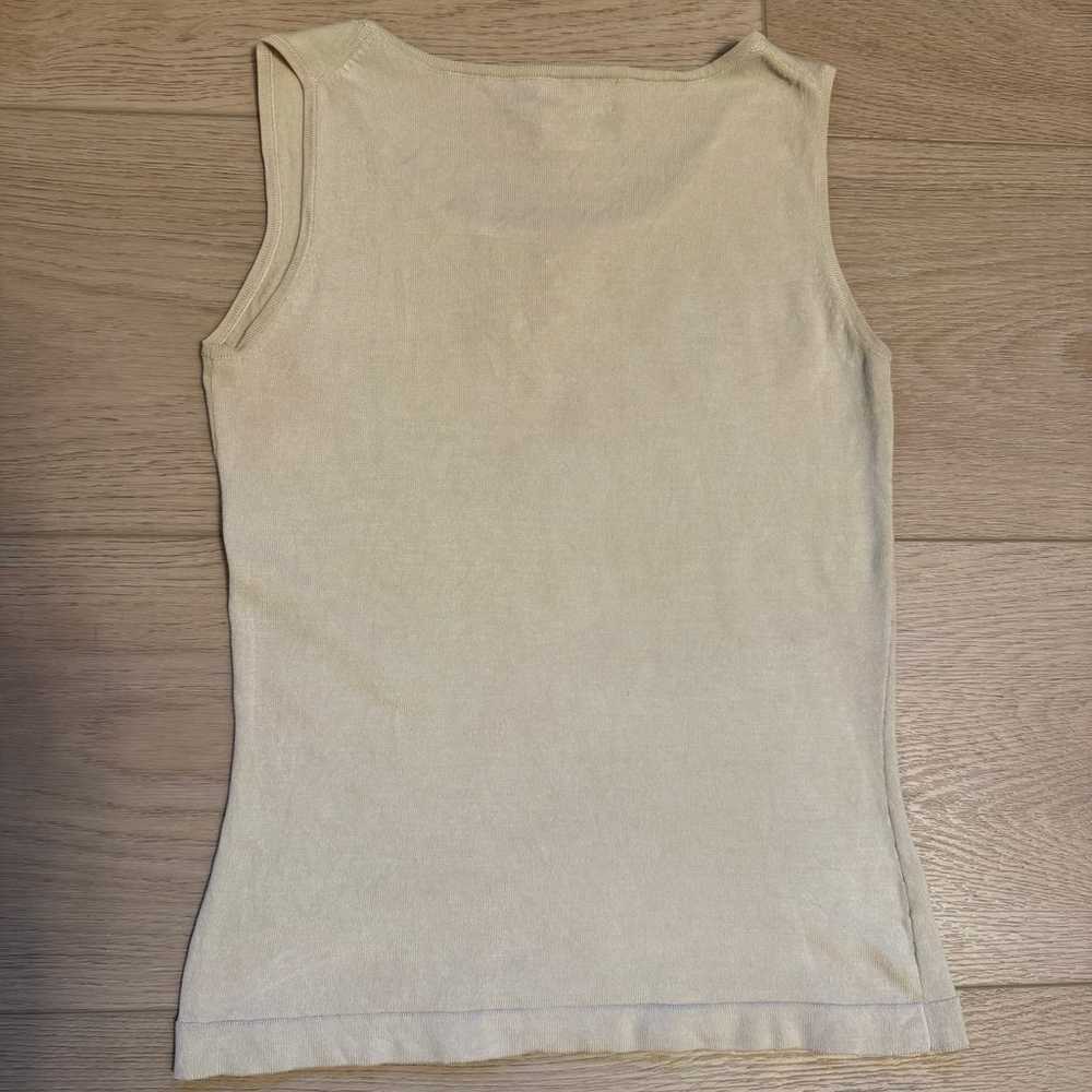 Vintage Gruppo Americano cream tank silk blend si… - image 3