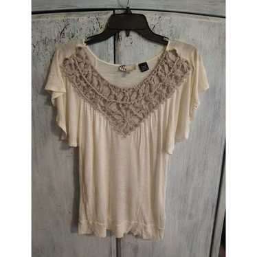 Miss me vintage y2k Boho  cream and beige flared … - image 1