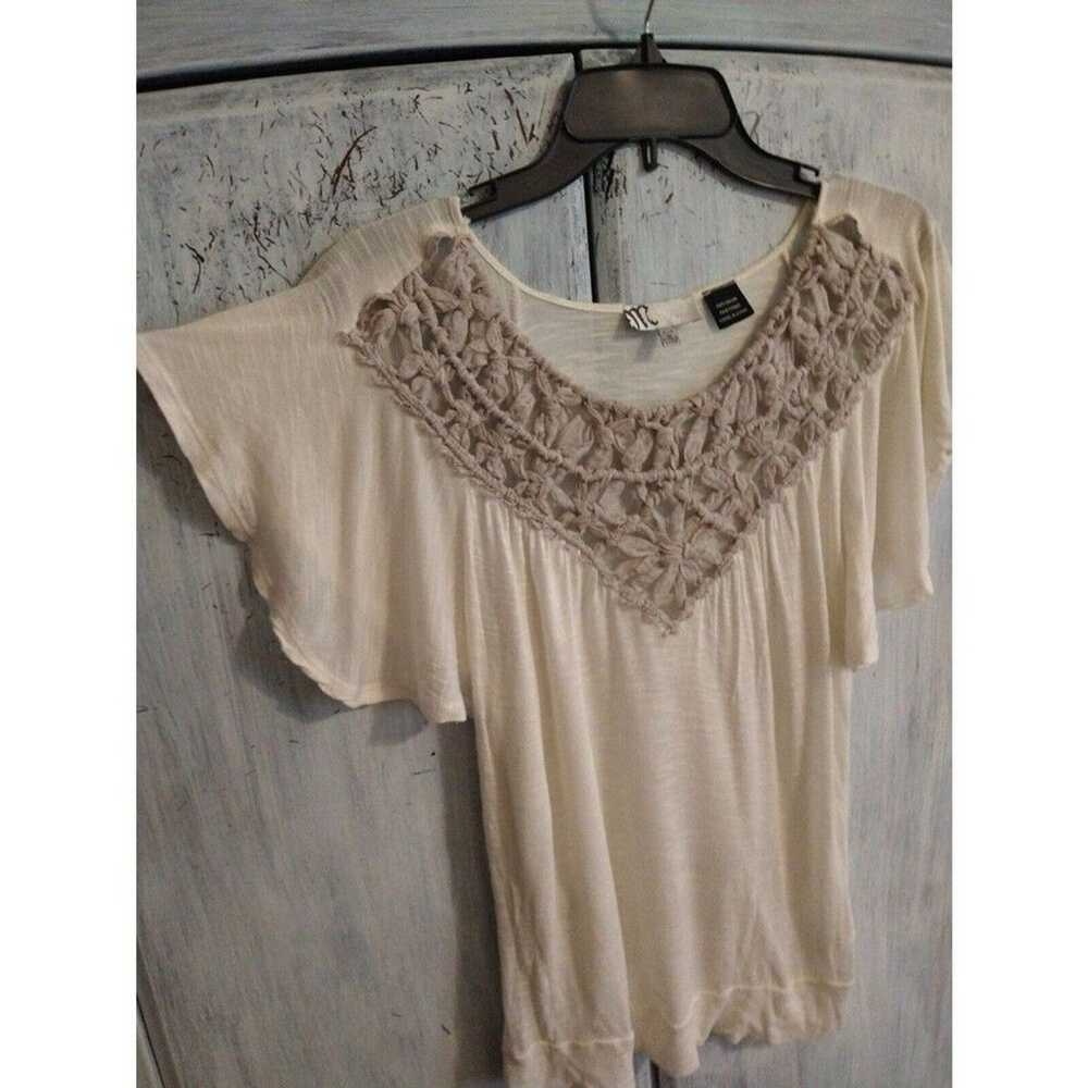 Miss me vintage y2k Boho  cream and beige flared … - image 2