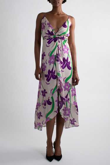 Purple & Green Floral Dress