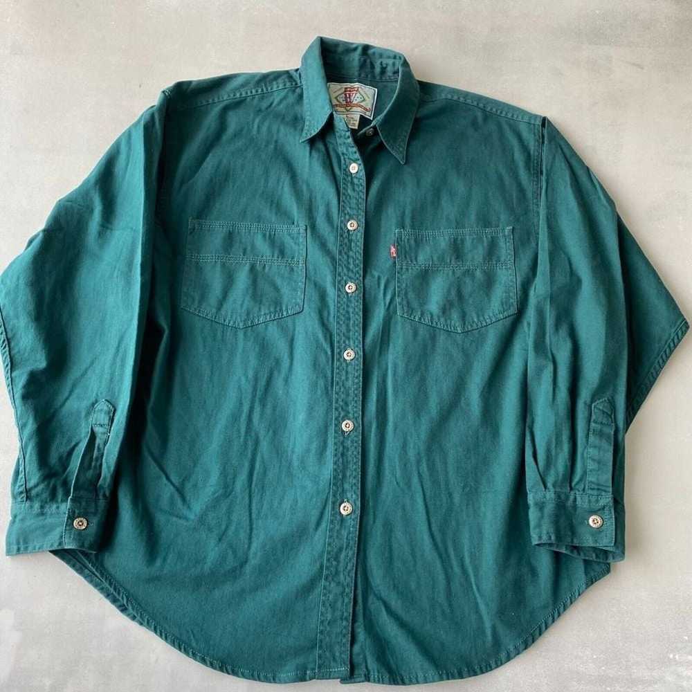 Vintage Levis Shirt Womens Large Oversized Button… - image 1