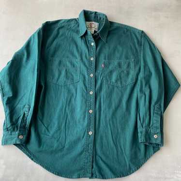 Vintage Levis Shirt Womens Large Oversized Button… - image 1