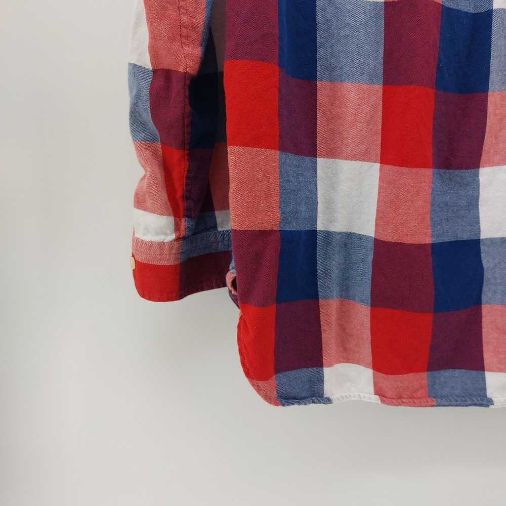 Gap Gap Plaid Long Sleeve Shirt Button Up Red Blu… - image 11