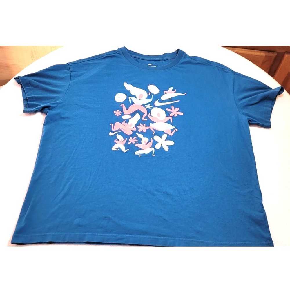 The Nike Tee Vtg Womens T Shirt Tennis Print Retr… - image 2