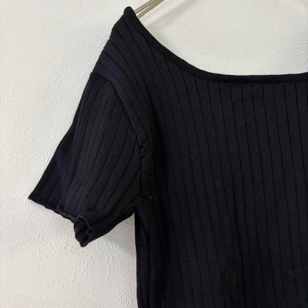 GRL Grail Half Sleeve Knit Top Square Neck Decora… - image 7