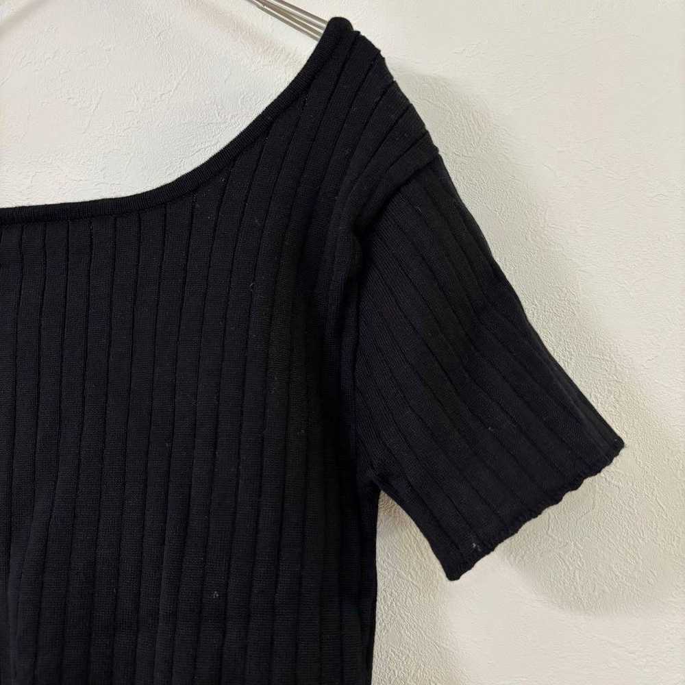 GRL Grail Half Sleeve Knit Top Square Neck Decora… - image 8