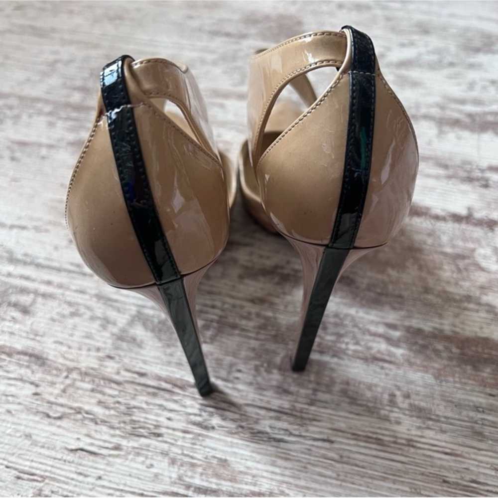 Jimmy Choo Nude Black Patent Leather Strappy Heel… - image 10