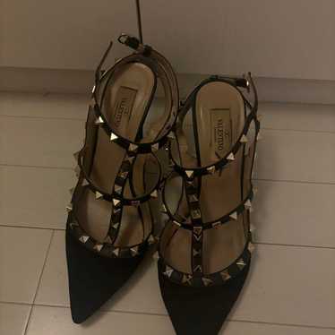 Valentino studded high heels, black, velvet