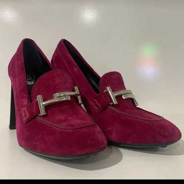 Double T's Tod's Suede Heels Made in Italy