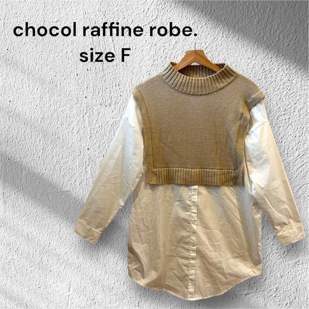 Chocol Raffine Robe Best Style Docking Knit Tunic… - image 1