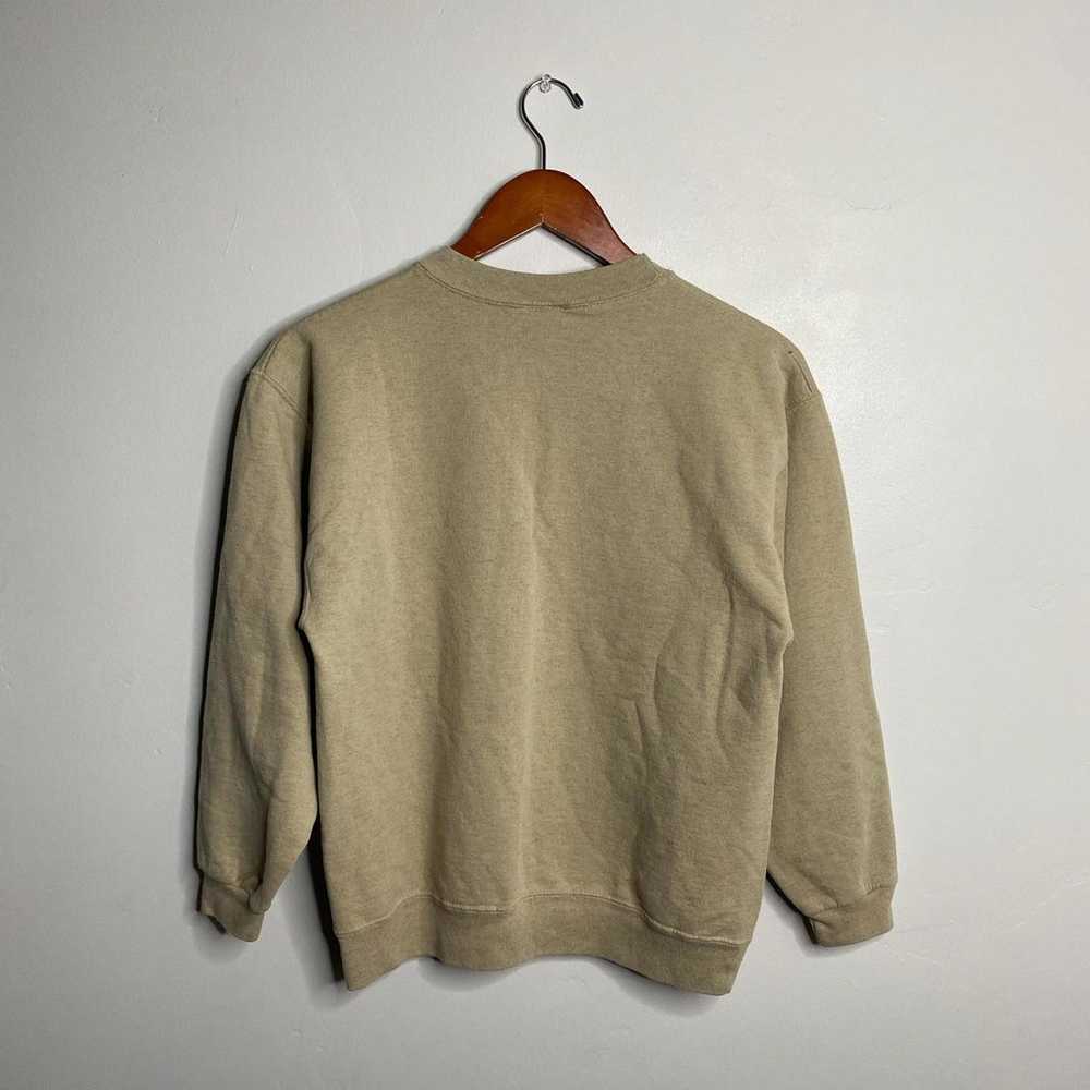 90s Vintage Tan American Flag Sweatshirt - image 2