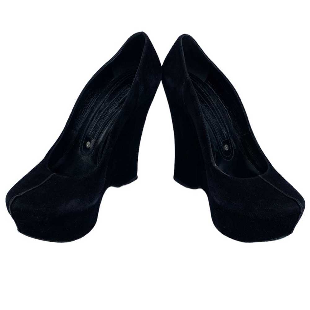 Gianmarco Lorenzi Black Suede Leather Almond Toe … - image 9