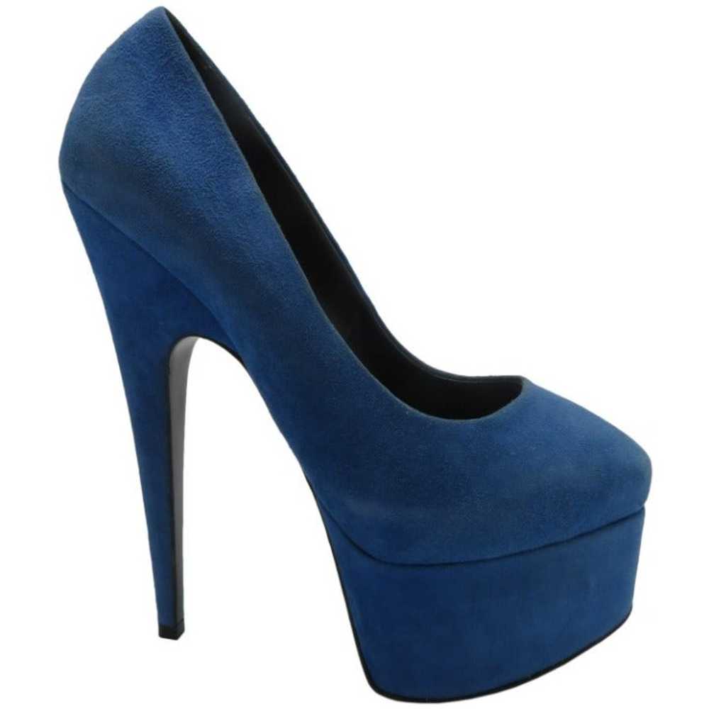 GIUSEPPE ZANOTTI suede platform pump heel size 6 - image 2