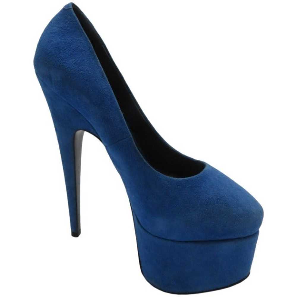 GIUSEPPE ZANOTTI suede platform pump heel size 6 - image 4