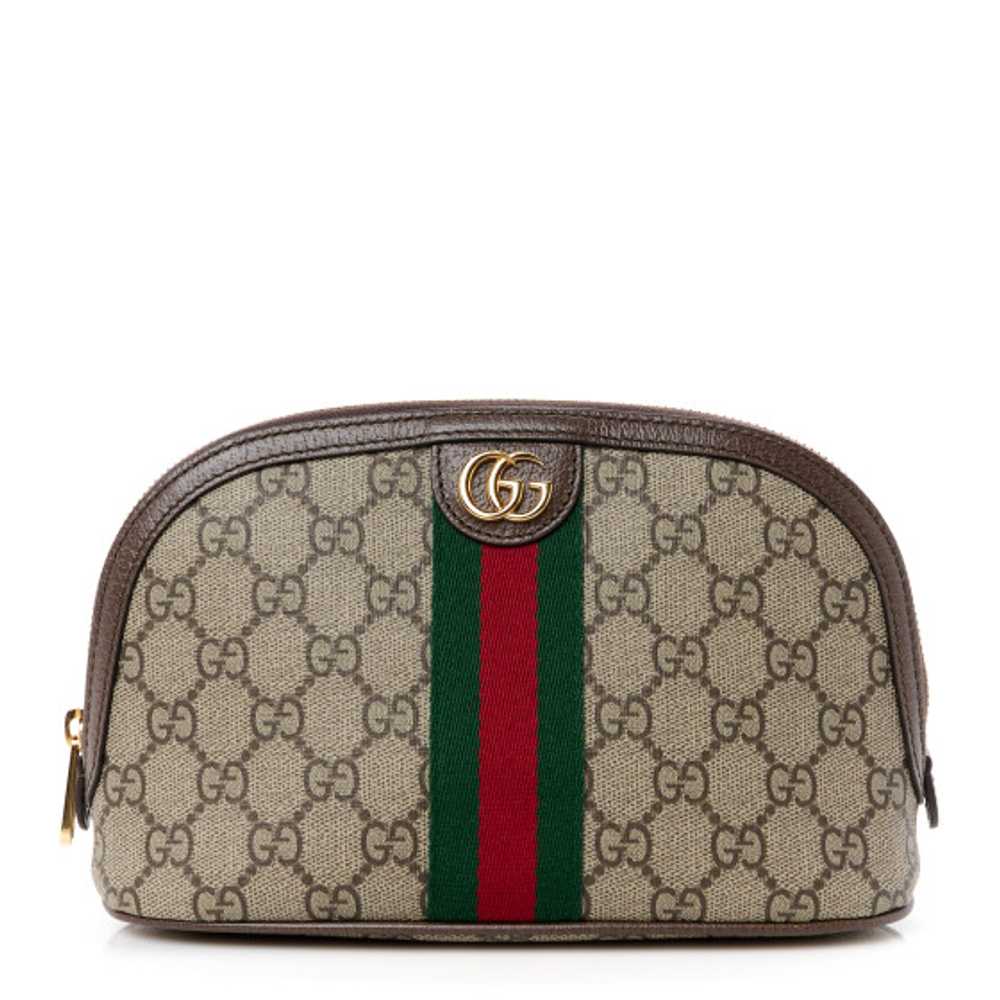 GUCCI GG Supreme Monogram Textured Calfskin Web L… - image 1