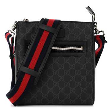 GUCCI GG Supreme Monogram Web Small Flat Messenge… - image 1