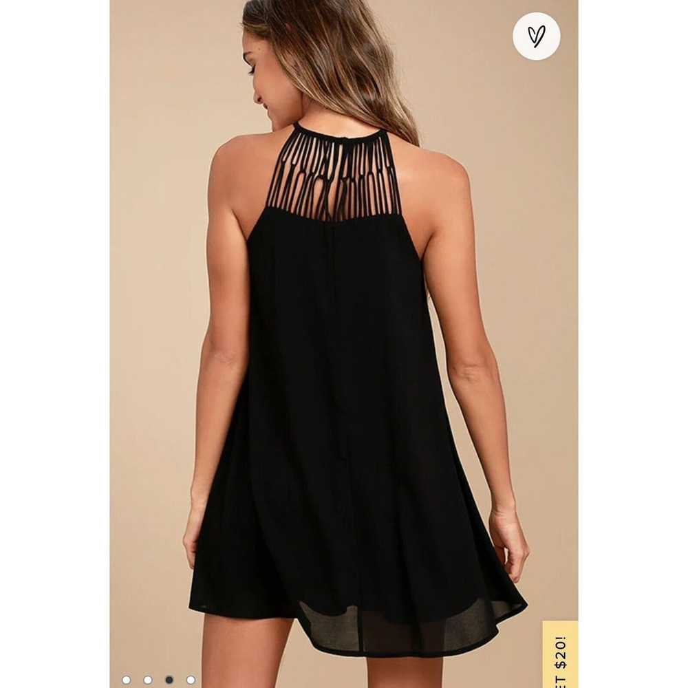 Lulus Tell Me Black Swing Dress Size Small Cage F… - image 3