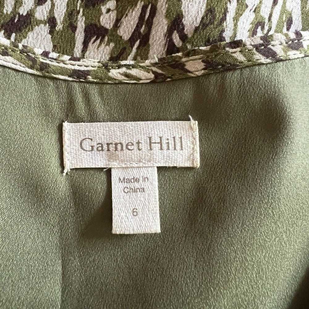 Garnet Hill Dress Womens 6 Green Printed Summer D… - image 9