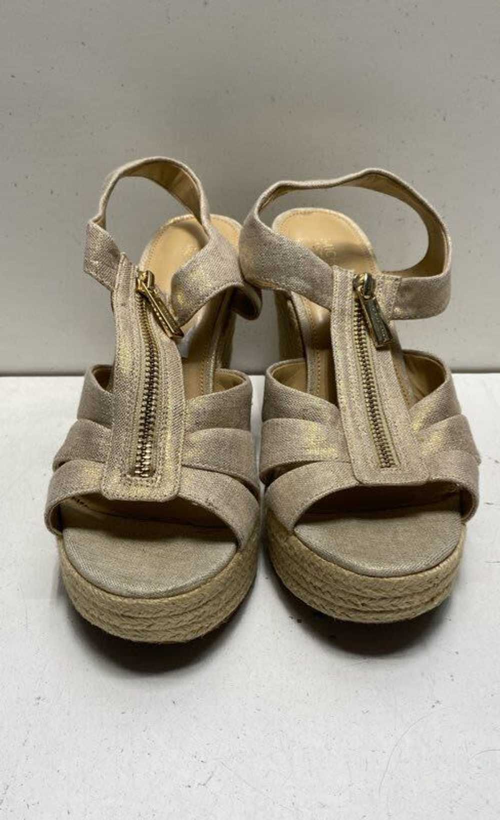 Michael Kors Beige Wedge Sandals Size 7 - image 2