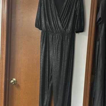 Gibson Latimer black and silver shimmer jumpsuit