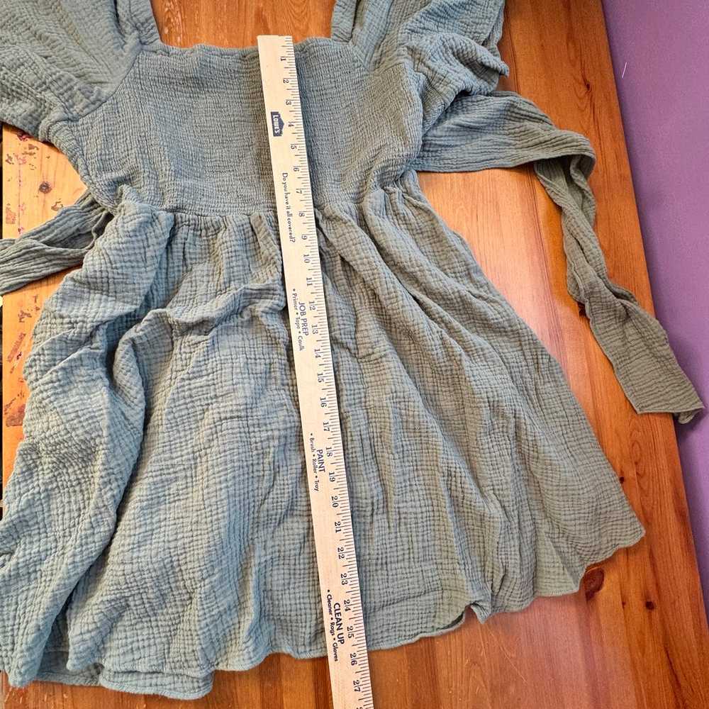 Madewell short sleeve green dress size medium - image 6