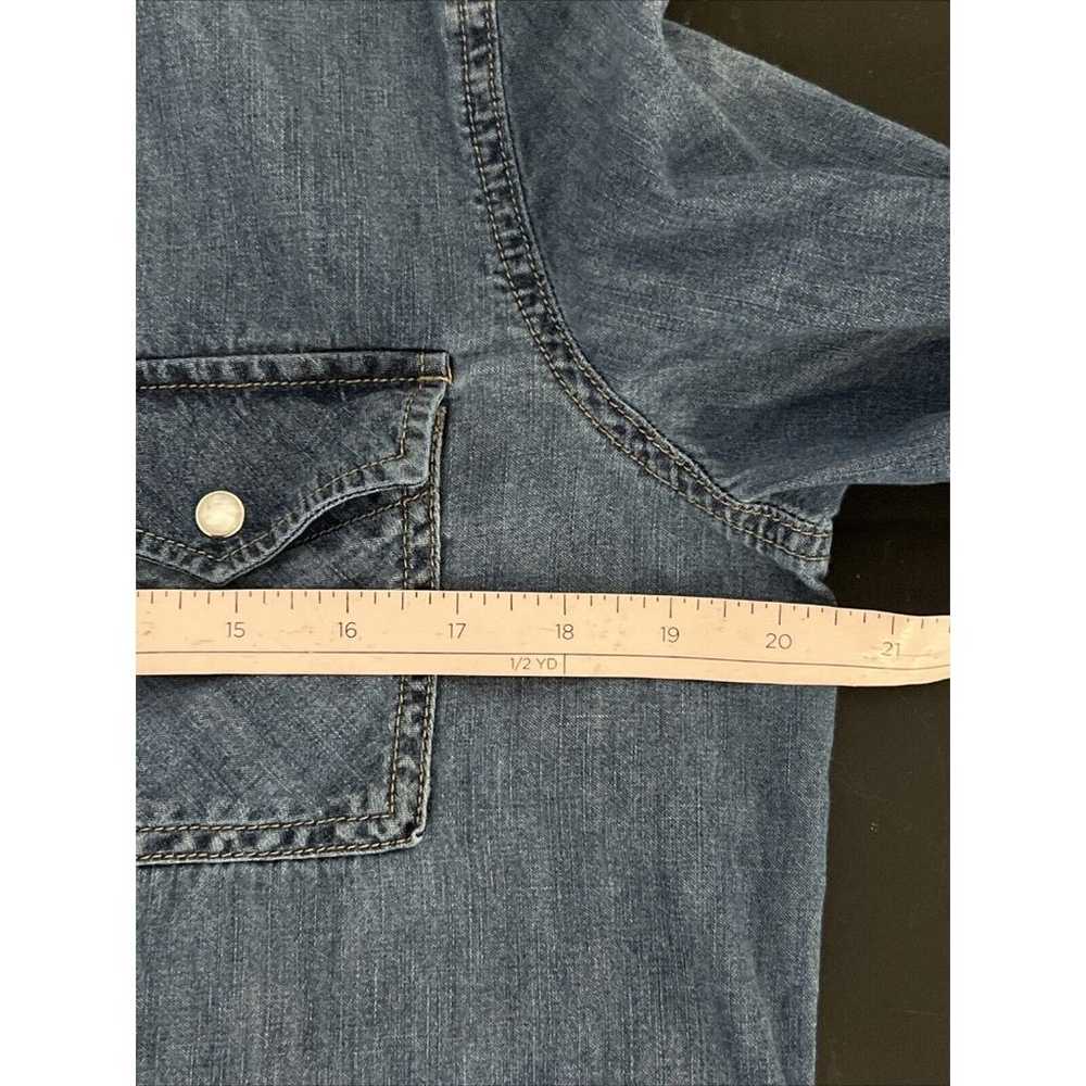 G.H. Bass Jean Denim Long Sleeve Front Snap Shirt… - image 10