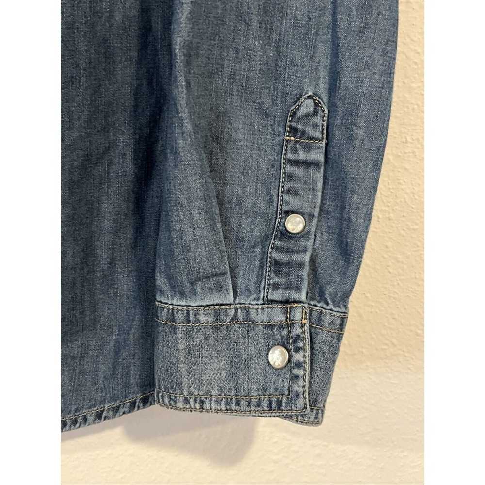 G.H. Bass Jean Denim Long Sleeve Front Snap Shirt… - image 4