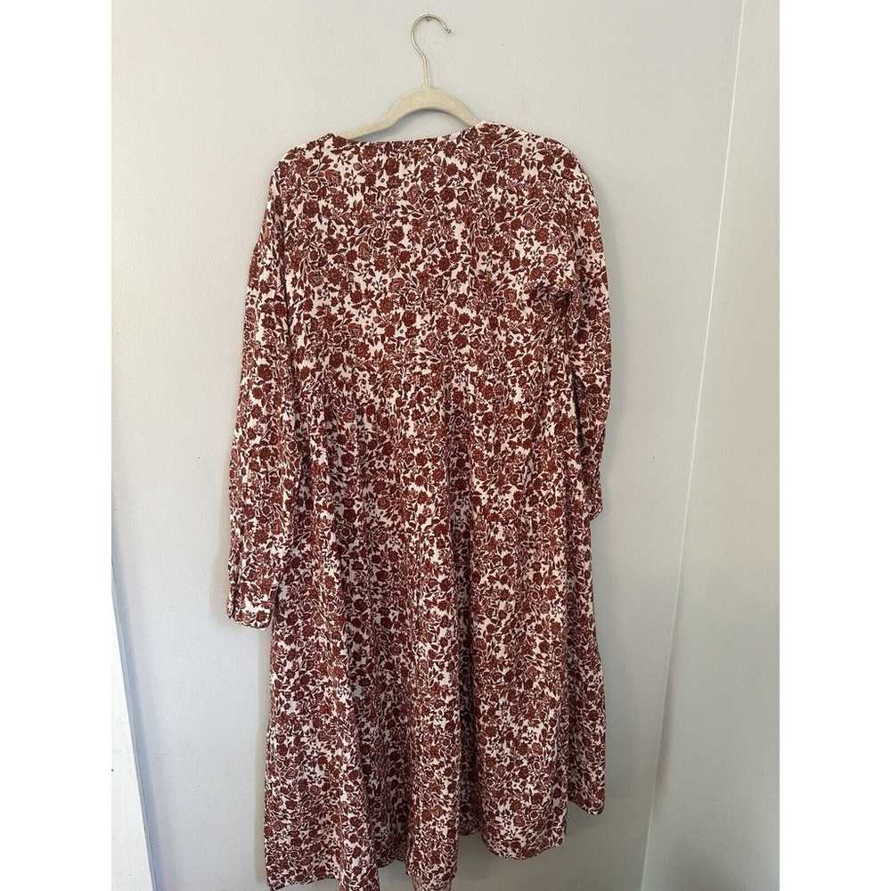 Wonderly Size PM Rust Paisley Floral Fall Midi Bo… - image 4