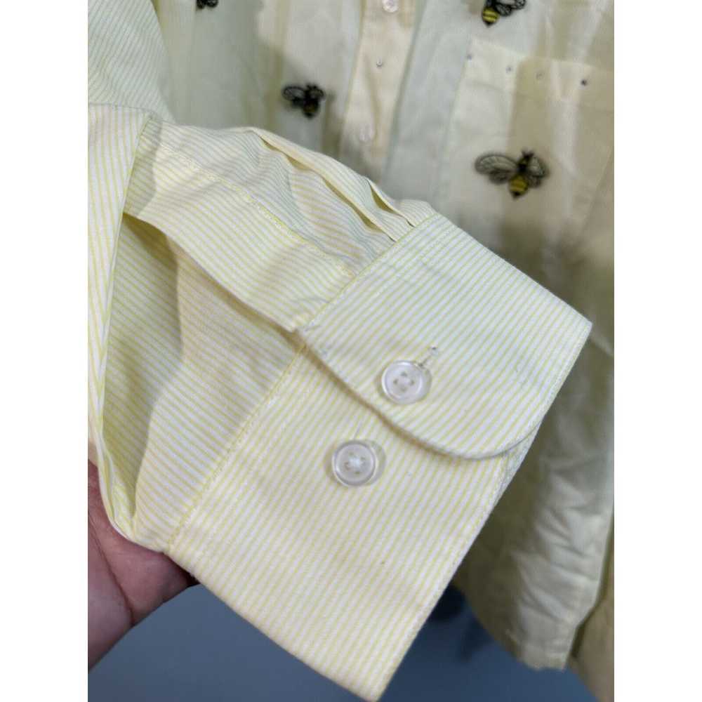 Get Lucky Women’s Large Yellow Striped Bee Blouse… - image 5