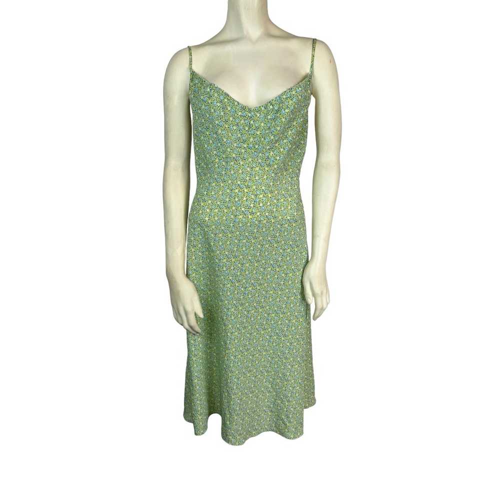 Express Green Sun Dress Y2K 90s Style 5 / 6 Grung… - image 1